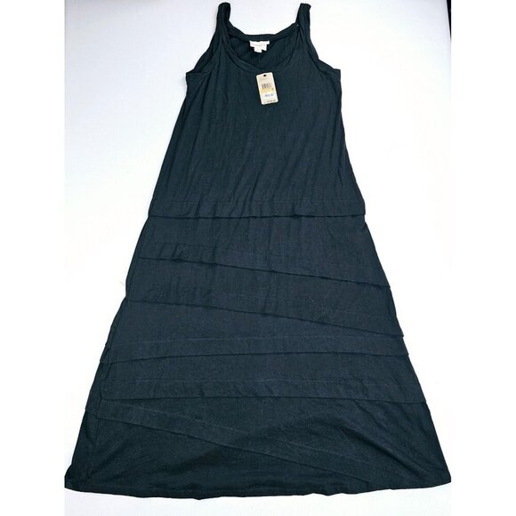 Pure DKNY Size Small Women's Sleeveless Black Pullover Maxi Dress NWT - Picture 1 of 13
